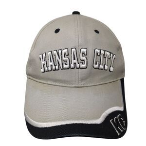 Kansas City Strapback Hat Tan One Size Embroidered 6 Panel Fahrenheit